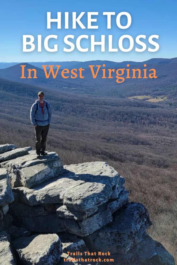 The Big Schloss Hike at George Washington National Forest in West Virginia is a steep hike that rewards you with a beautiful overlook of Virginia and West Virginia