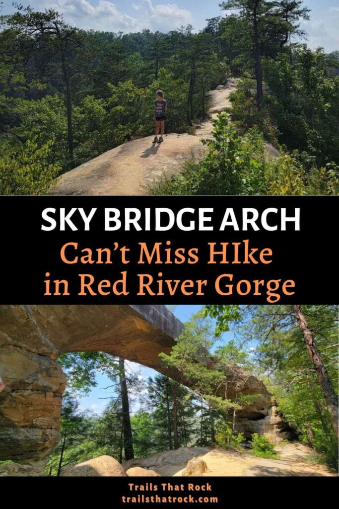The Sky Bridge Arch hike in Red River Gorge is a short and sweet trail leading to one of the most beautiful arches in the region.