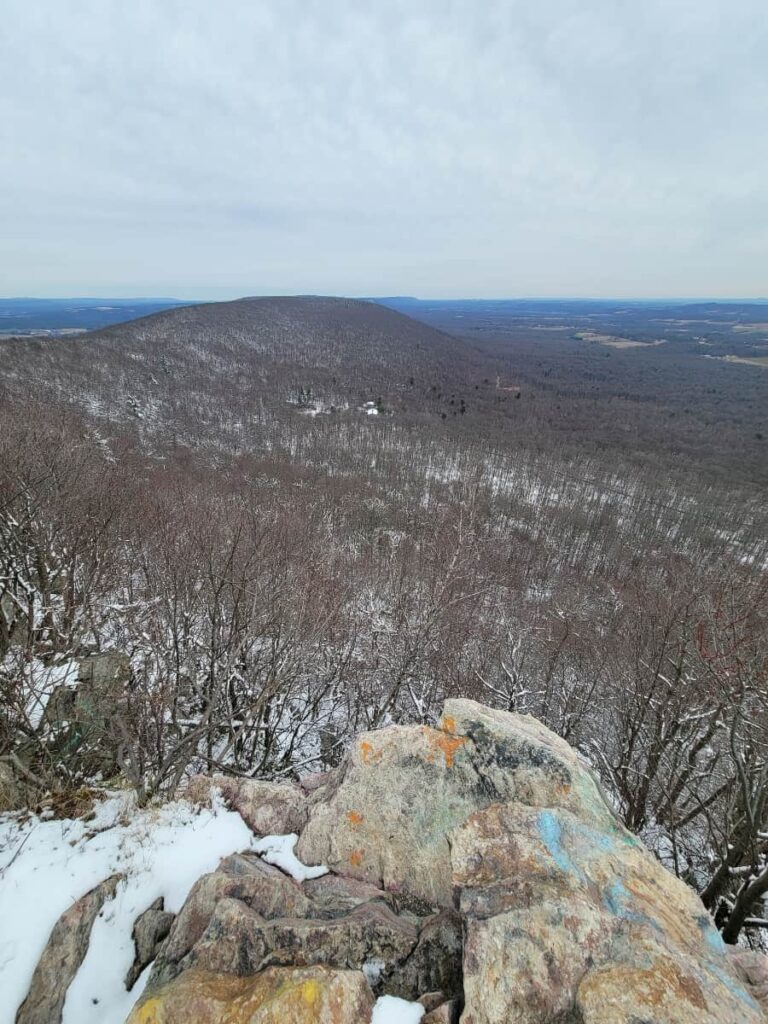 A view from Bake Oven Knob towards the ridge where the Appalachian Trail continues