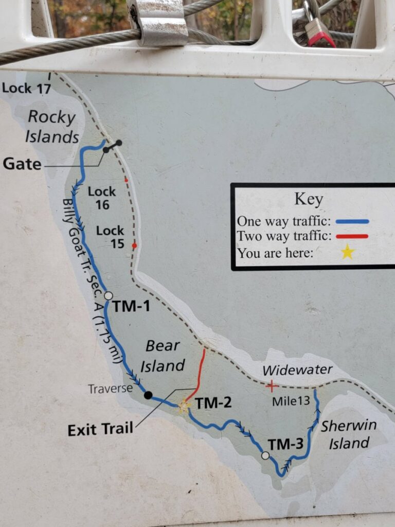 Map of Billy Goat Trail section A