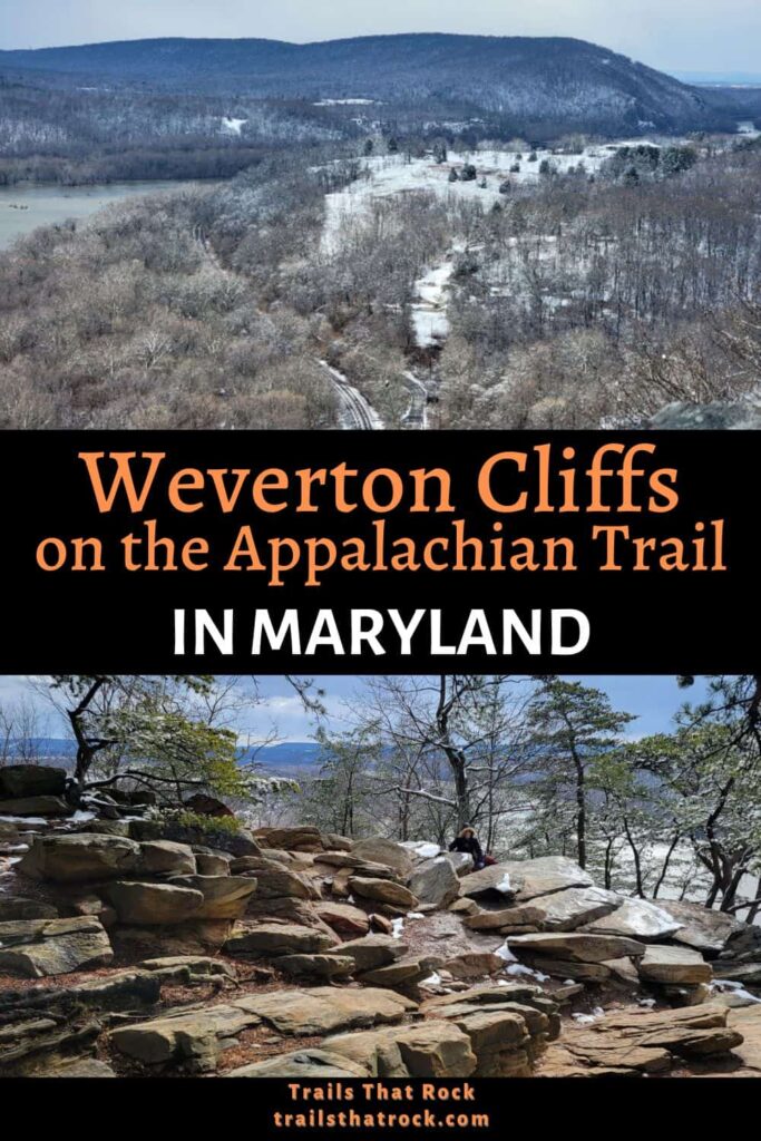 The Weverton Cliffs hike in Maryland is a fun and short, moderate section of the Appalachian Trail that leads to beautiful views of the Potomac River