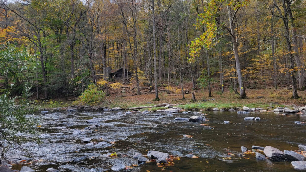 A view of Tohickon Creek in the fall