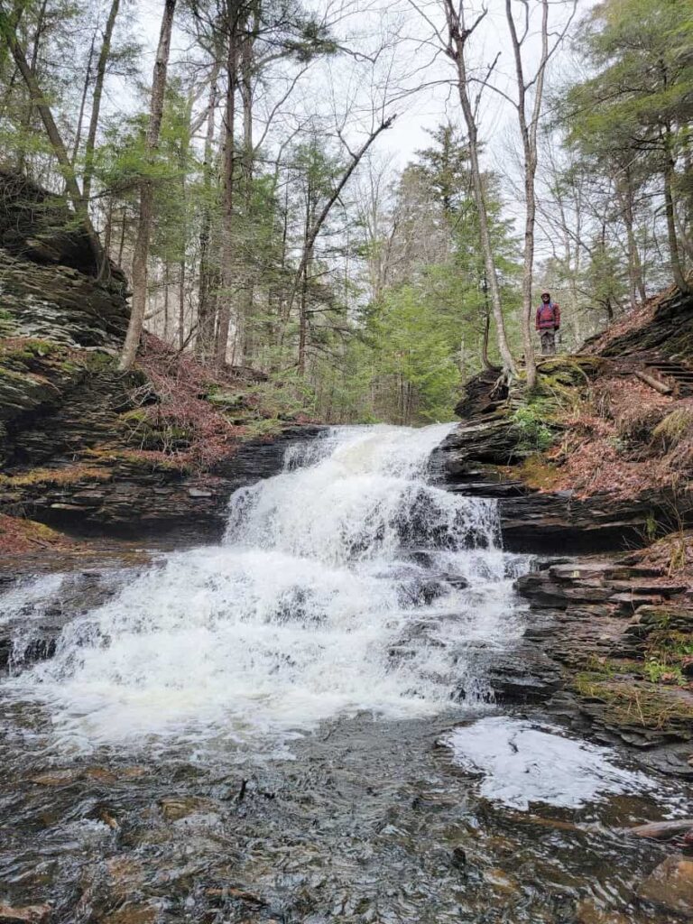 Onondaga Falls at Ricketts Glen State Park in early April