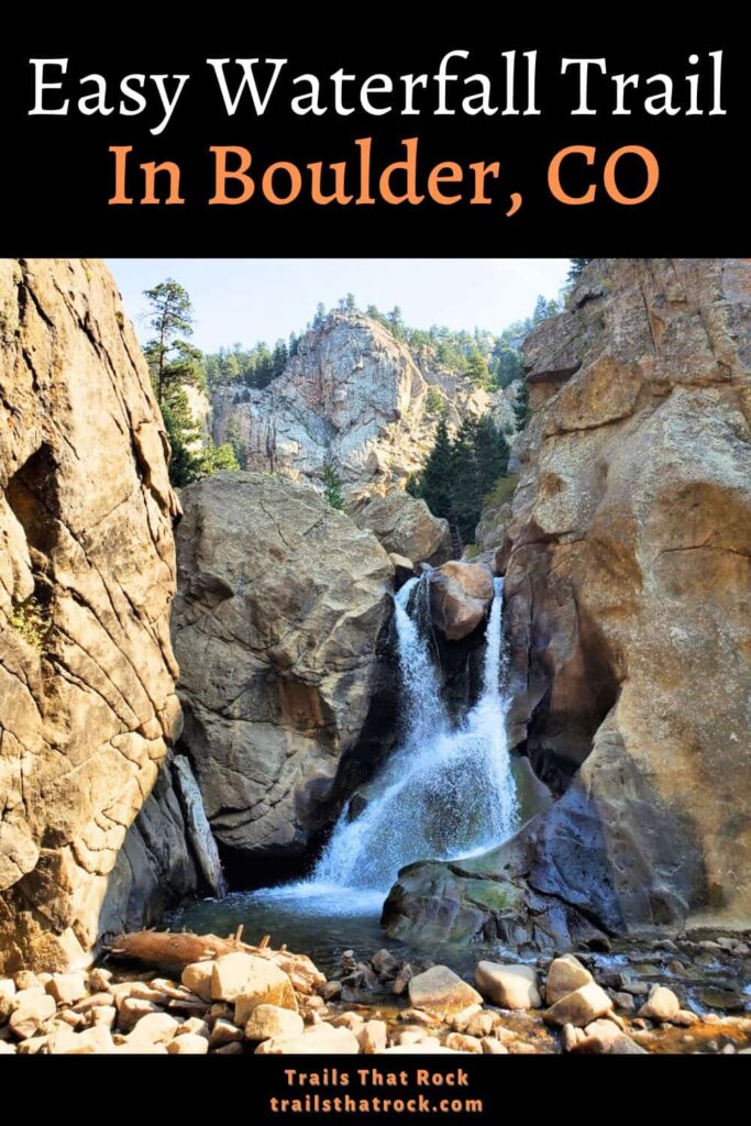 The Boulder Falls trail is a short and easy waterfall trail in Boulder Colorado
