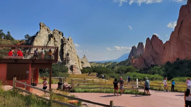 People walk around Garden of the Gods