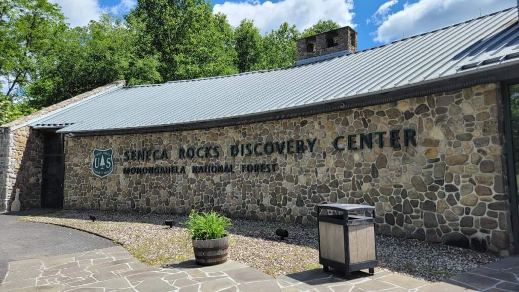 Side of the Seneca Rocks Discovery Center building