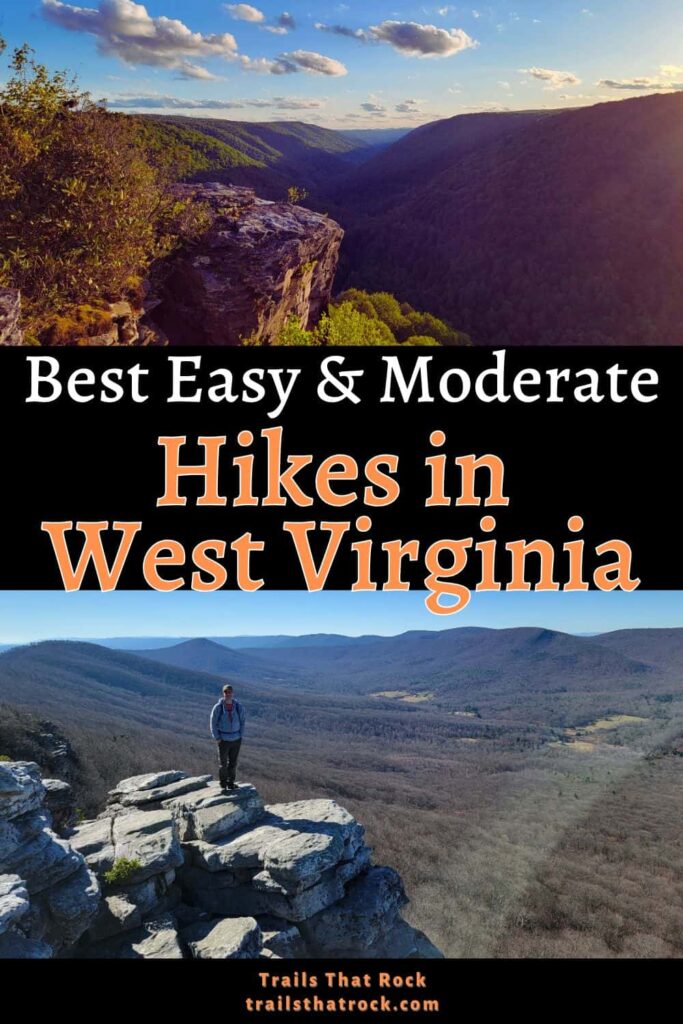 Some of the best hikes in west Virginia including easy and moderate trails, scenic views, and waterfalls
