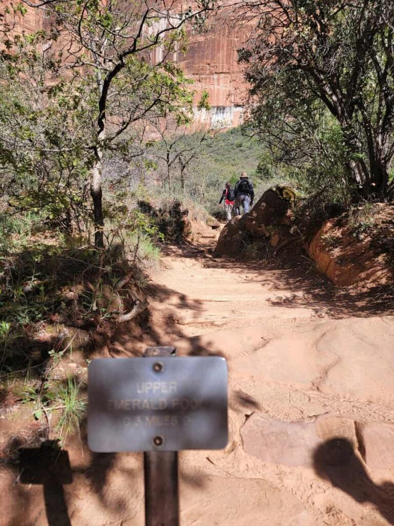 A sign indicated the direction of the Upper Pool