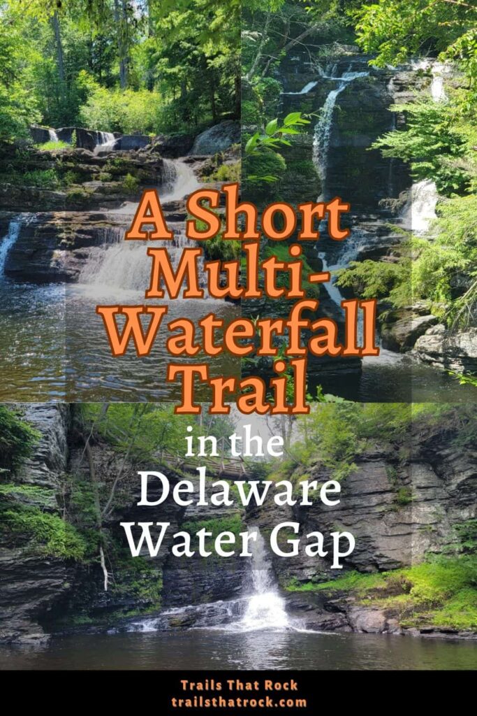 The George W Childs Waterfall Trail is a short, family friendly trail in the Delaware Water Gap taking you past multiple waterfalls
