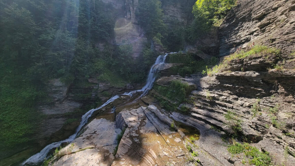 The top of Lucifer falls as seen by the Gorge Trail